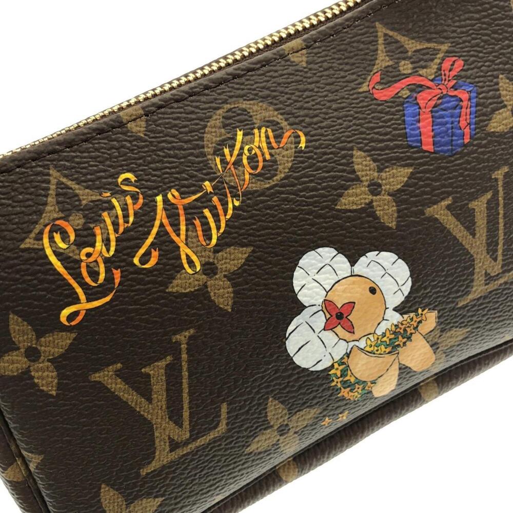 LOUIS VUITTON Authentic Brown Monogram Pochette Pouch - Picture 5 of 10